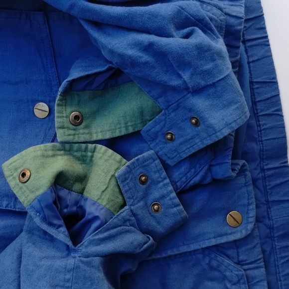 Field & Stream Vintage Linen/Cotton Lamb Leather Zip/Button Jacket - Picture 16 of 16